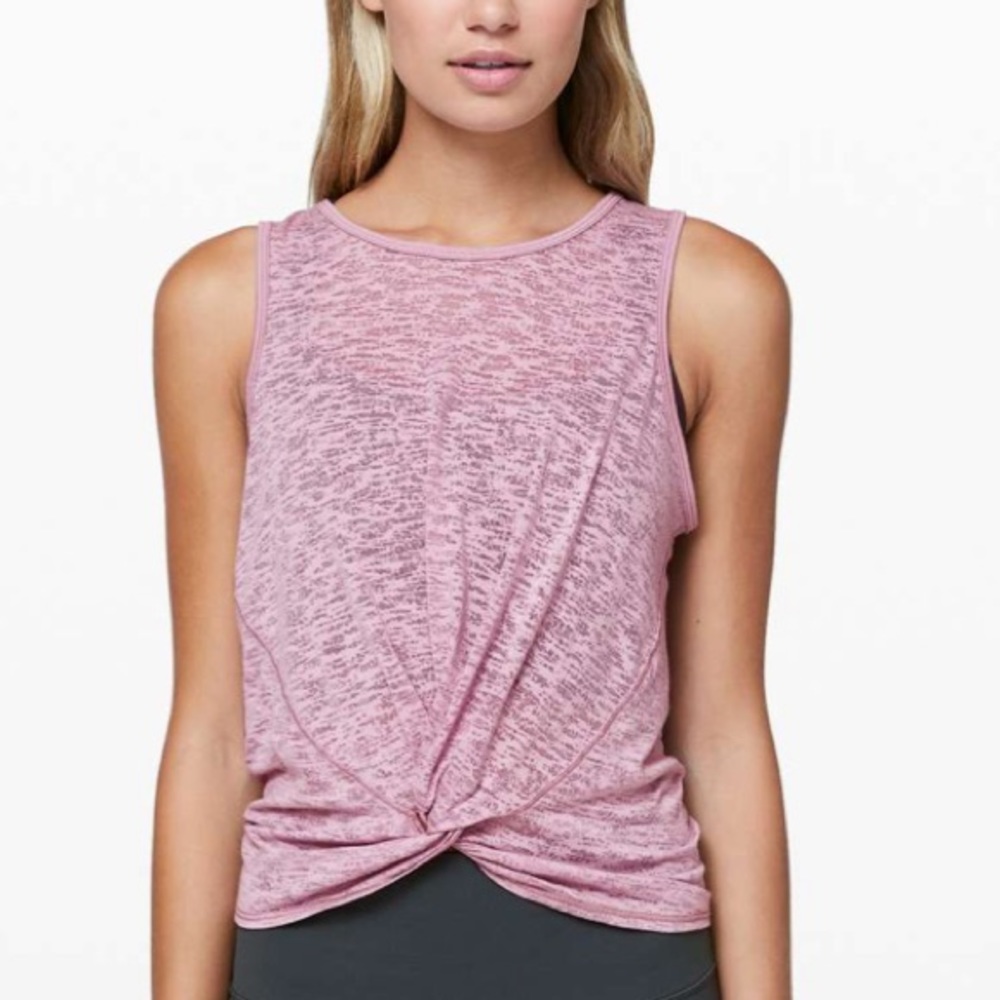 Lululemon Rose Blush Breeze Through Twist Tank